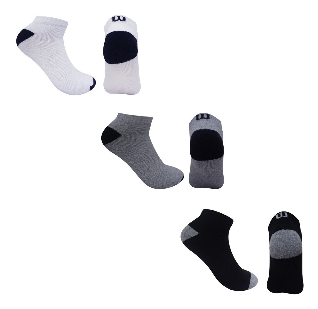 Medias tobillera de algodón Wilson Unisex X3 Surtido Unitalla