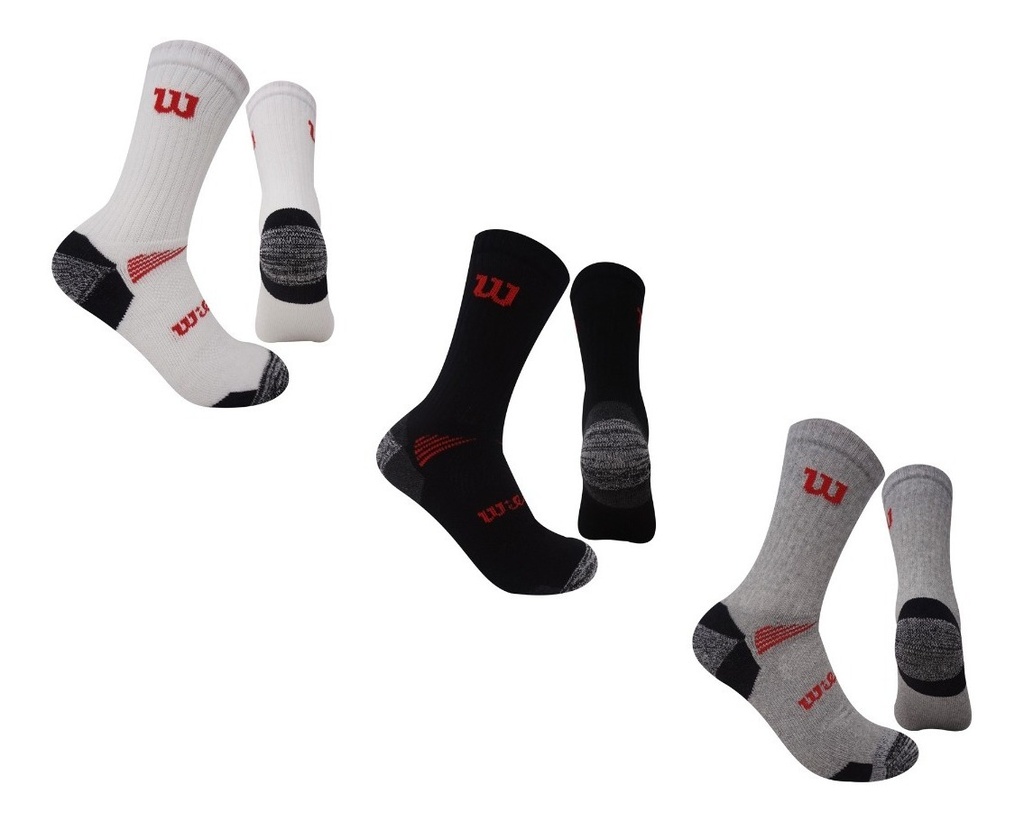 Medias largas deportiva de fibra sintetica Wilson Unisex X3 Surtido Unitalla