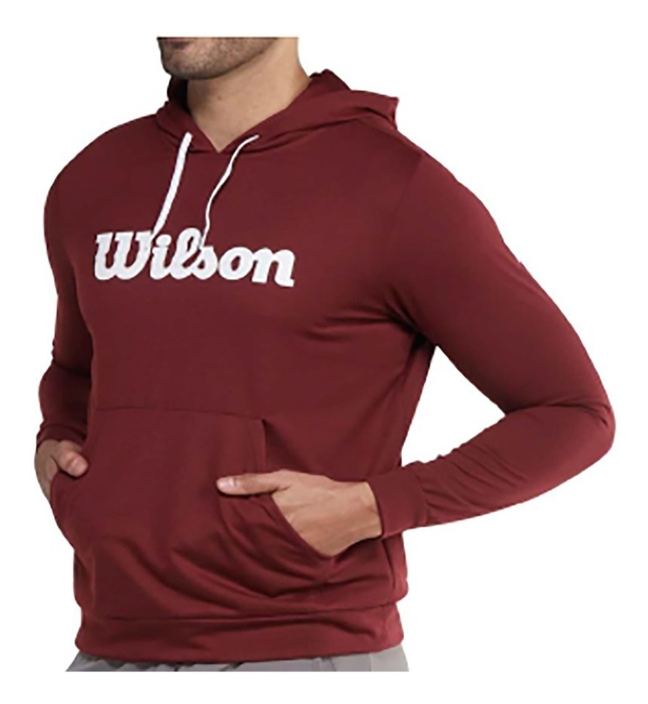 Buzo Con Capota Wilson French Terry Caballero 05757 Vino
