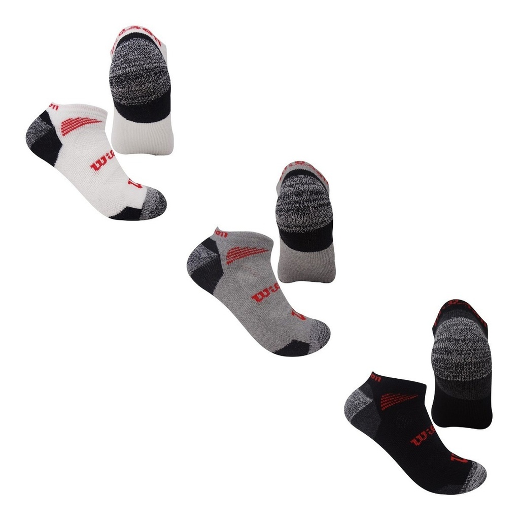 Medias tobillera deportiva de algodón Wilson Unisex X3 Surtido Unitalla