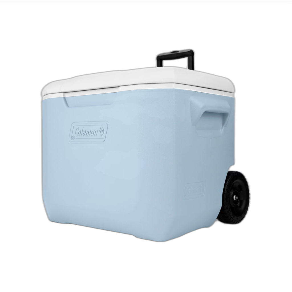 NO USAR Cava Coleman 60 QT Ruedas Azul Claro 
