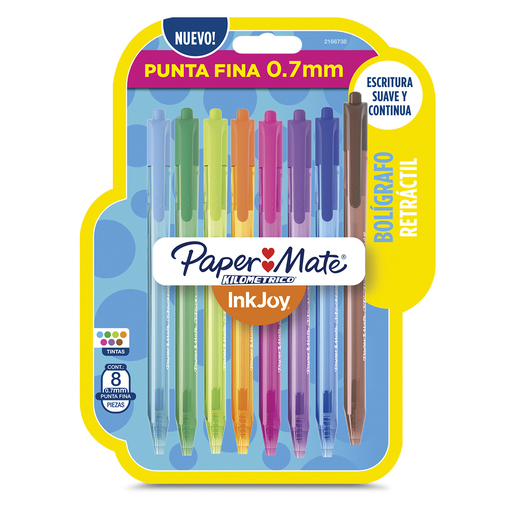 Bolígrafos Kilometrico 100 RT Punta fina Tx8 Surtidos