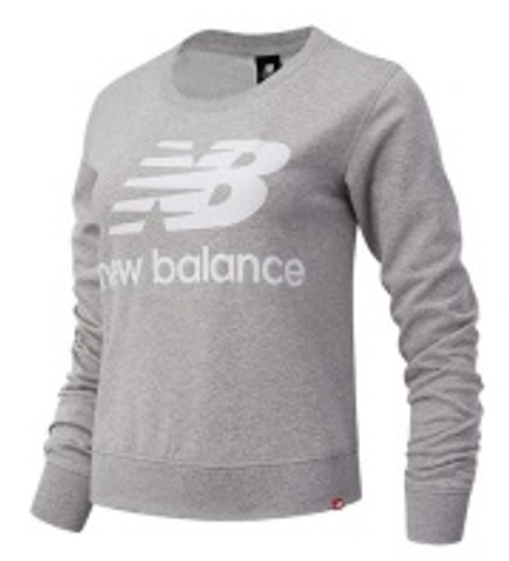 [WT03551-AG-B] Sudadera de Mujer Ml New Balance Essentials Crew Fleece Gris (L)