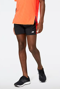 NO USAR Short de hombre New Balance Accelerate 5 inch Negro/Naranja