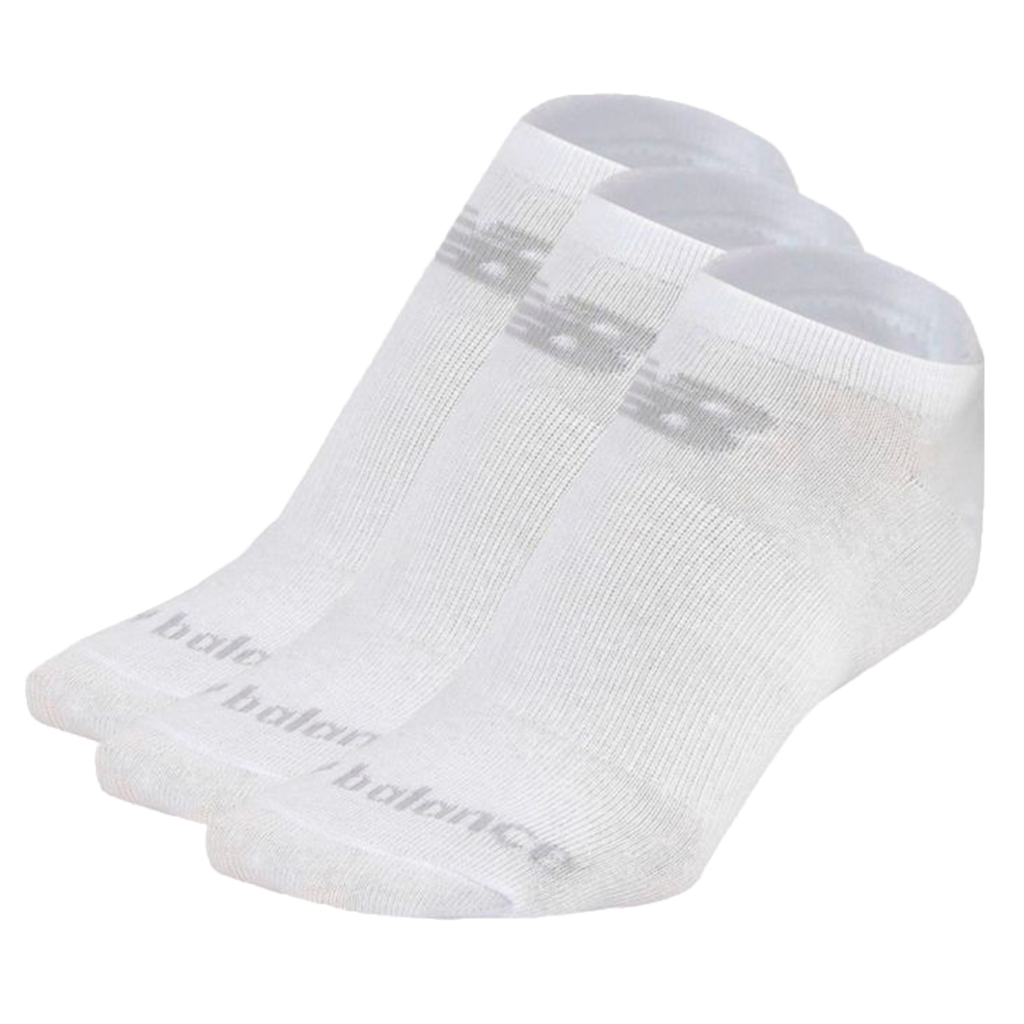 [LAS95123-WT-L] Medias Cortas New Balance Cottom Flat 3 Pack Blanco (L)