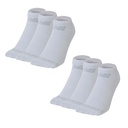 Medias Cortas New Balance Performance Cottom Flat Knit No Show 6 Pack Blanco