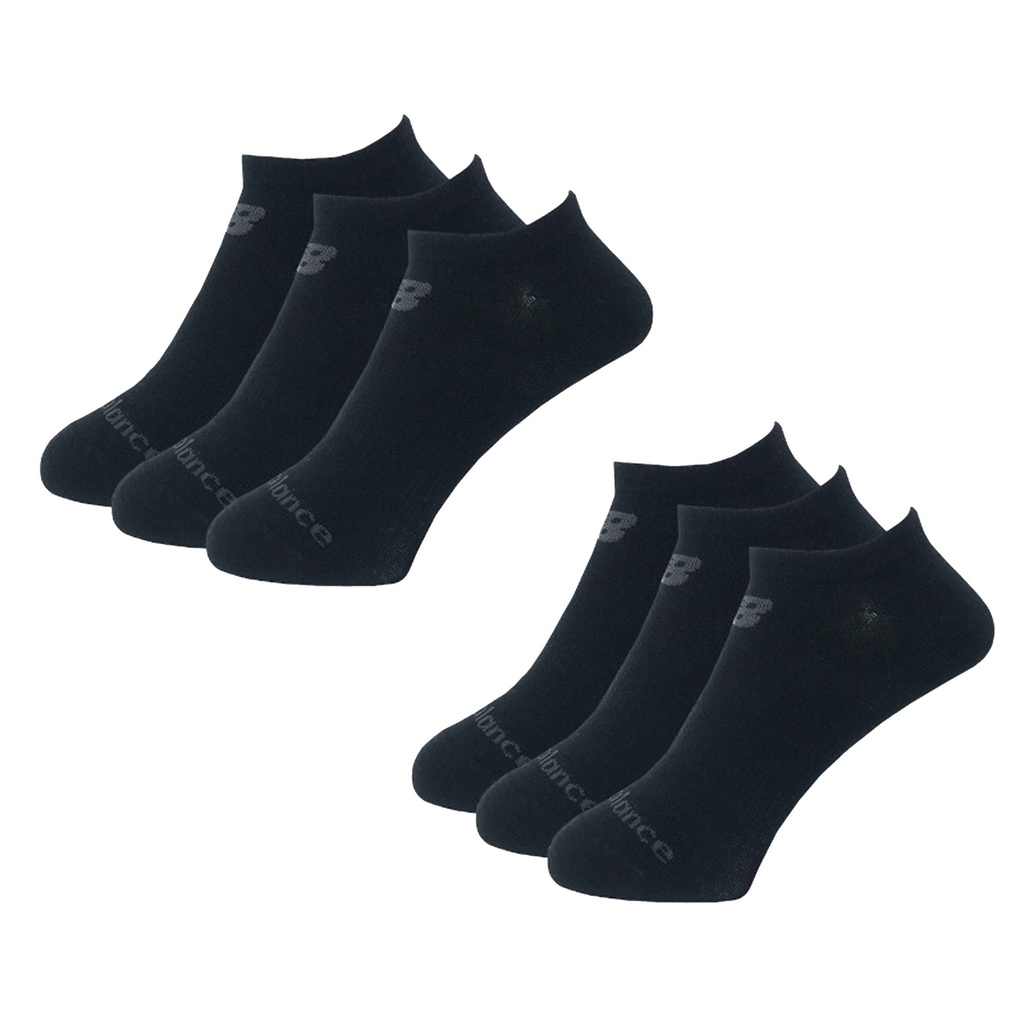 Medias Cortas New Balance Performance Cottom Flat Knit No Show 6 Pack Negro