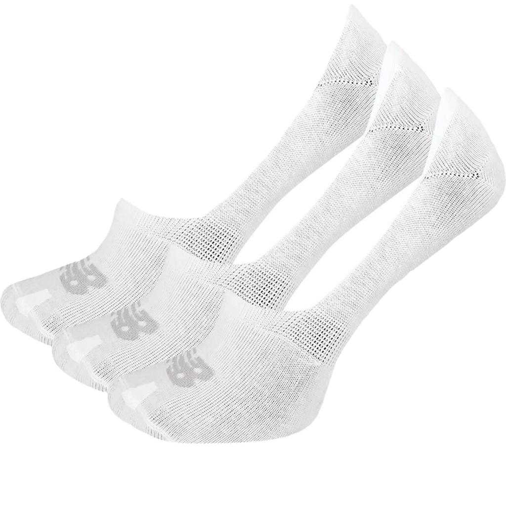 [LAS95043-WT-L] Medias Cortas New Balance Performance Cotton Unseen Liner 3 Pack Blanco (L)