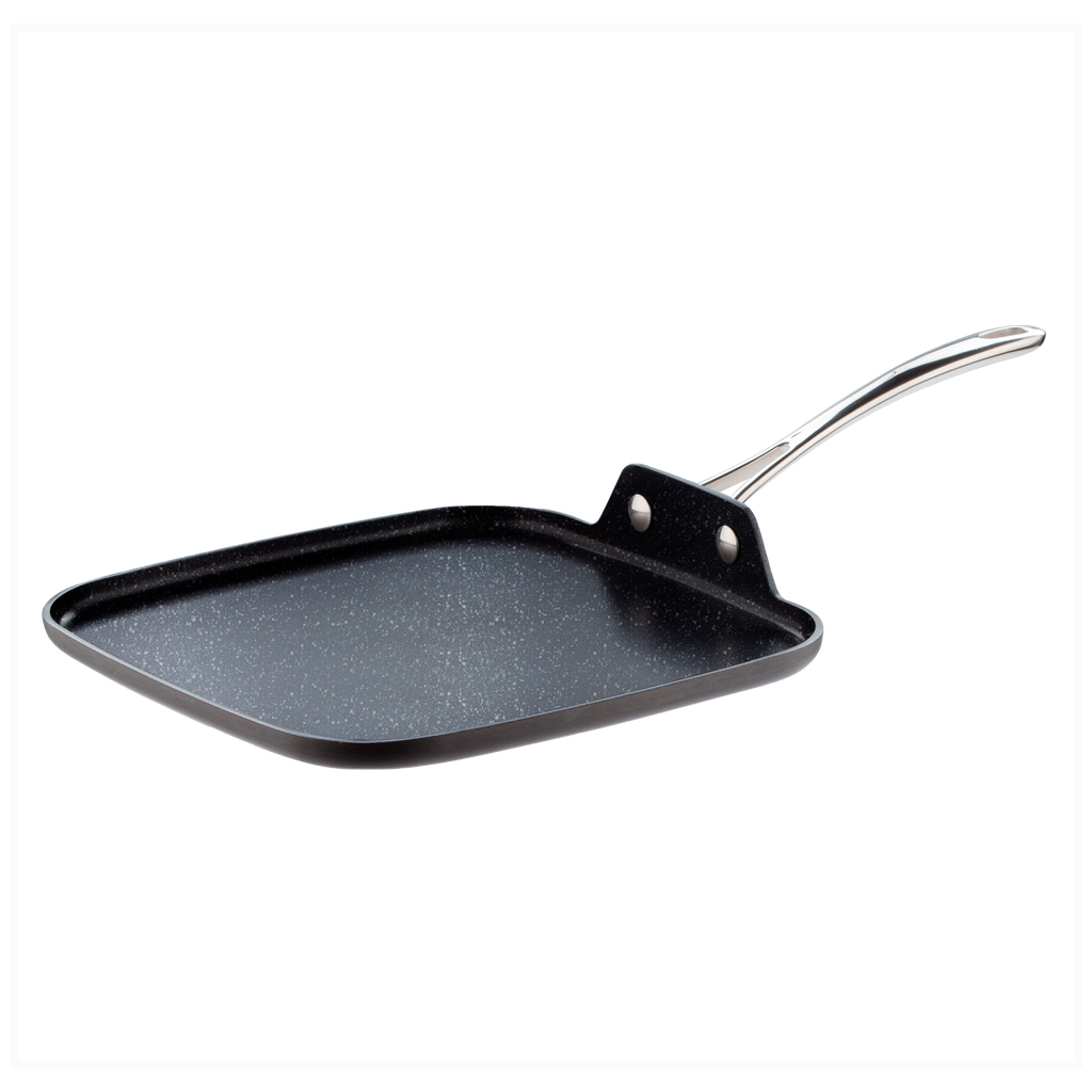 Plancha Lisa Gourmet 28 Cm Aluminio Anodizado Magefesa