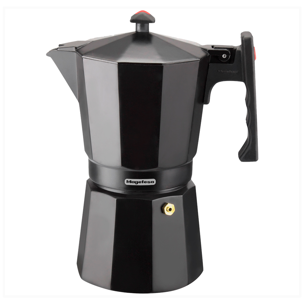 Cafetera Greca Magefesa Aluminio Negra 12 Tazas