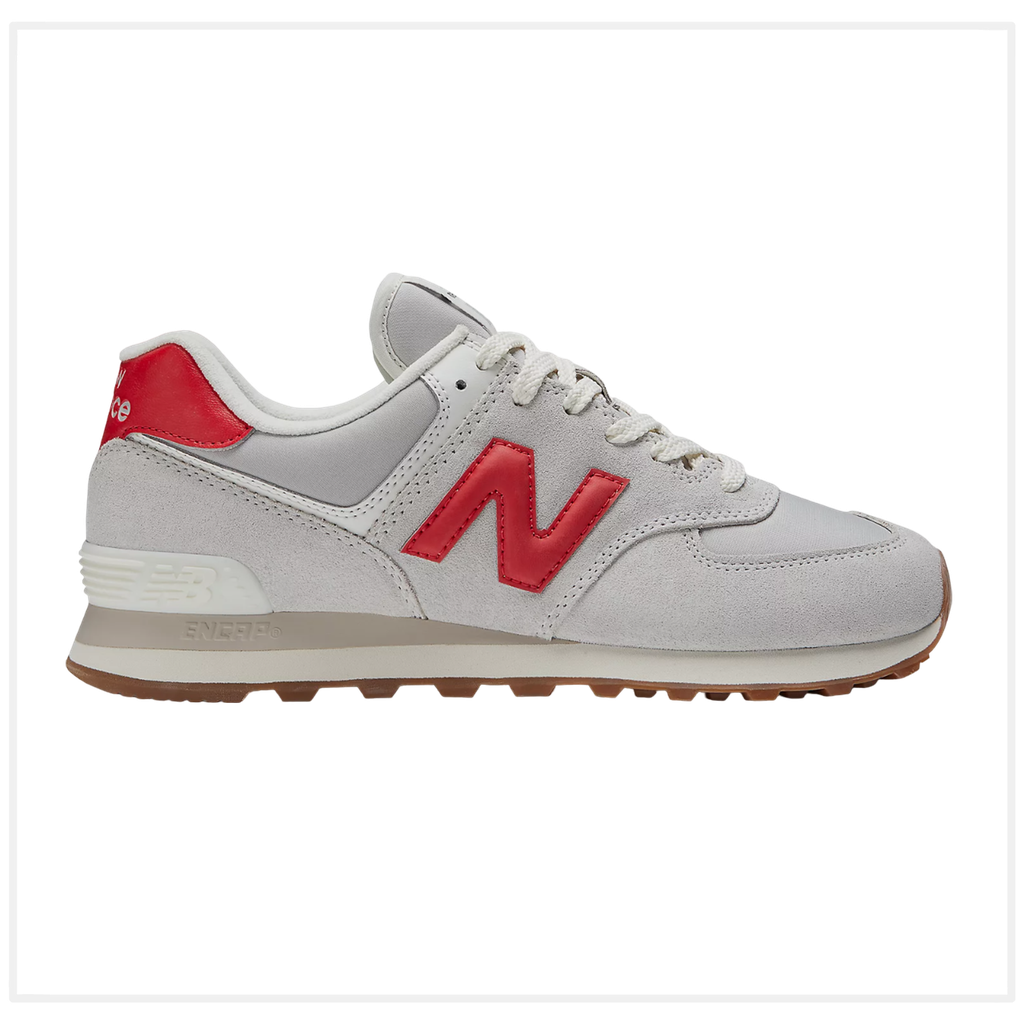 Zapato de Hombre New Balance Lifestyle 574 Gris/Rojo