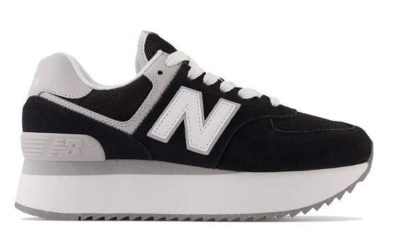 Zapato Lifestyle Mujer New Balance 574 Plataforma Negro y Blanco (12 pares)