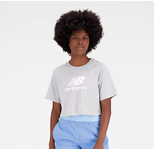 Camiseta manga corta Mujer New Balance Essentials Stacked Logo