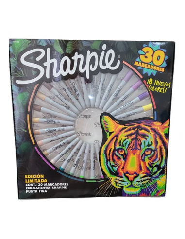 Marcadores Sharpie Ruleta Fine Earth x30 Surtidos