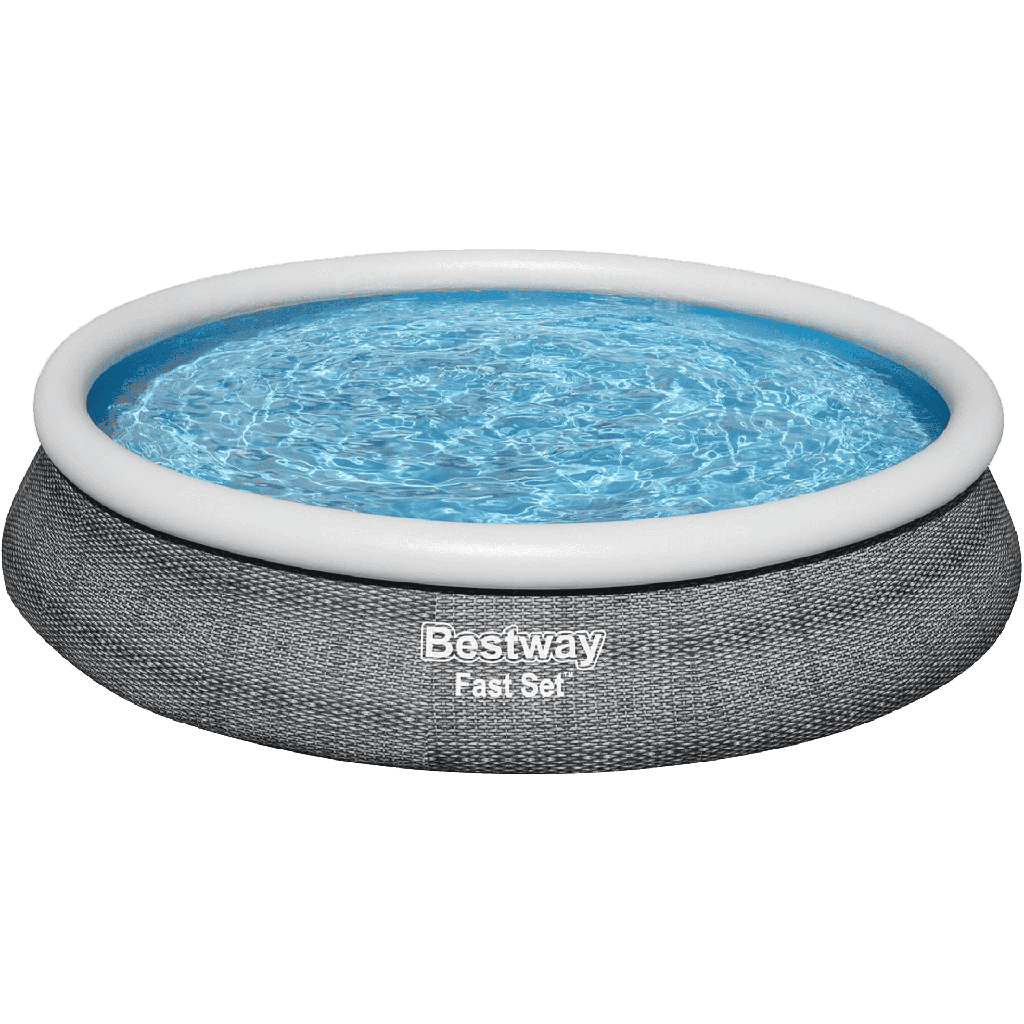 [57315 Piscina / 58384 Bomba Filtradora] Set de Piscina Inflable Redonda y Bomba de Filtrado Bestway Fast Set 4.57m x 84cm