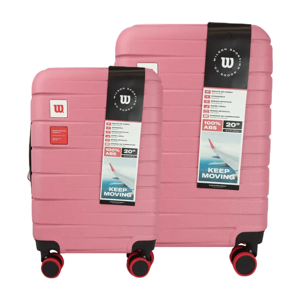 Set de 2 Maletas de Viaje Wilson Toluca Rosado 20" y 24"