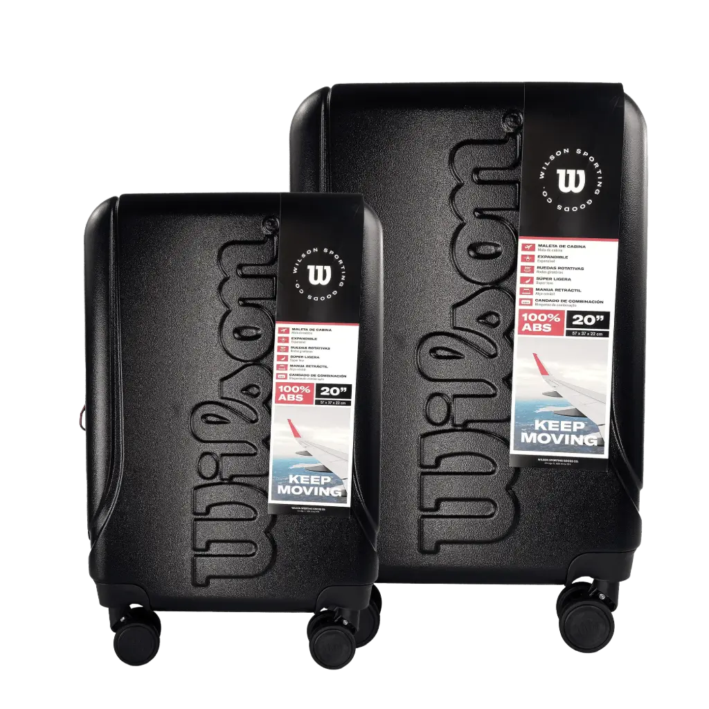 Set de 2 Maletas de Viaje Wilson Córdoba Negro 20" y 24"