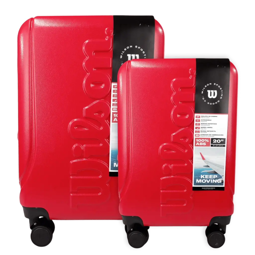 Set de 2 Maletas de Viaje Wilson Córdoba Rojo 20" y 24"