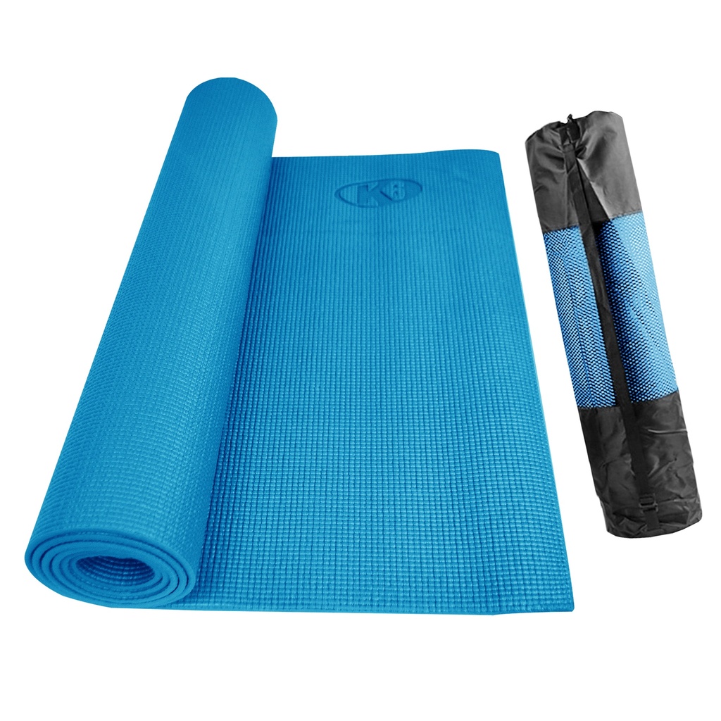 [67127] Set Mat de Yoga K6 con Bolso 5mm (AZUL CLARO)