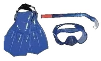 [12807] Set de Playa Morral Careta Chapaleta y Snorkel Arena (AZUL)
