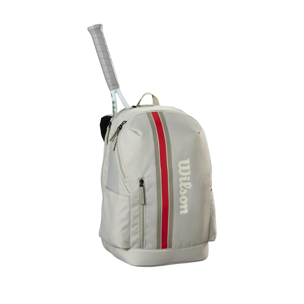 [WR8040003001]  Morral de Tenis Wilson Team 2PK   (Gris y Rojo)