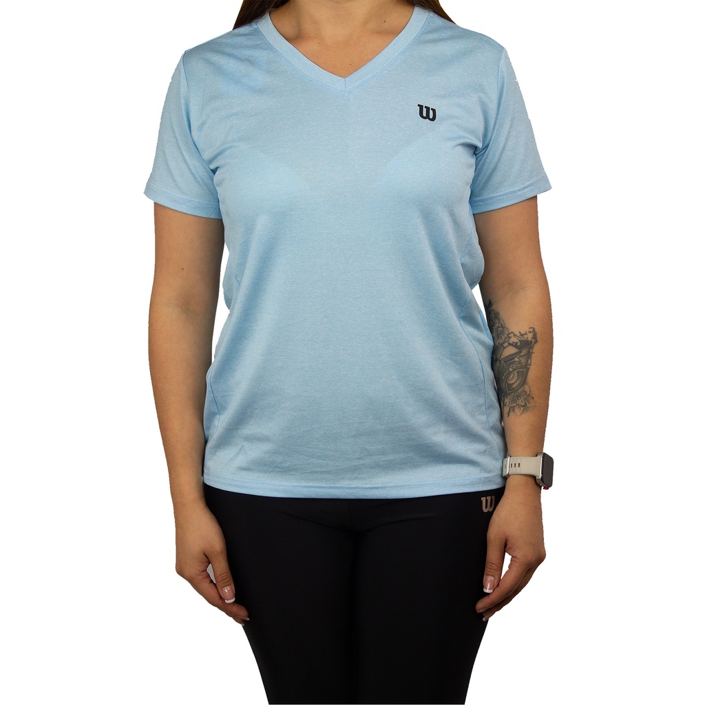 Camiseta Jaspeada Manga Corta Mujer Wilson 71592 