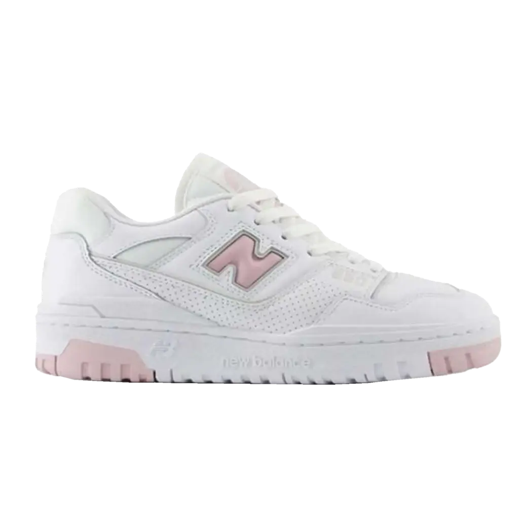 [BBW550VC-B-10.5] Zapato Lifestyle Mujer New Balance BB550 Essentials 2 (Blanco y Rosado, 10.5)