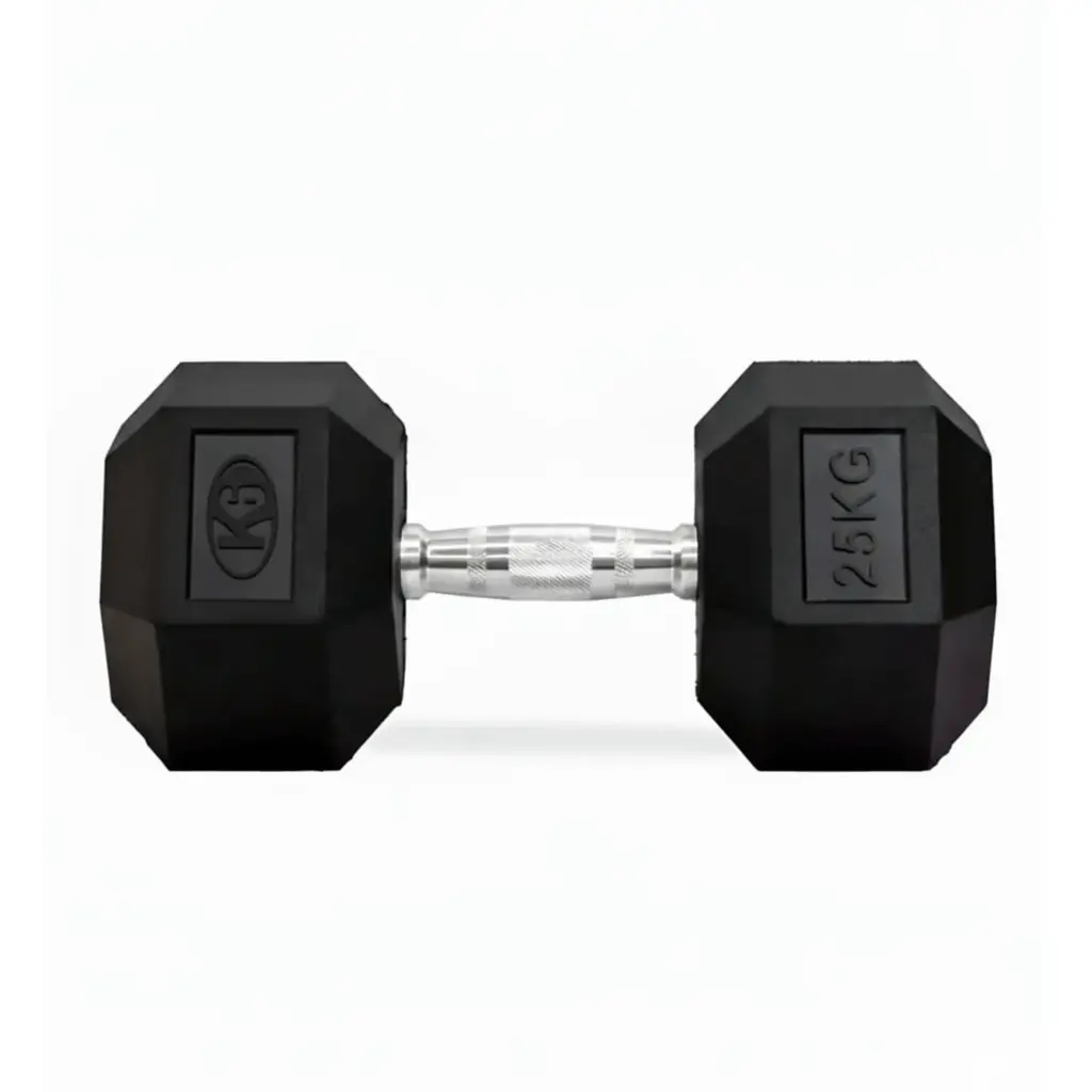 Mancuerna pesa K6 hexagonal encauchetada 25 kg
