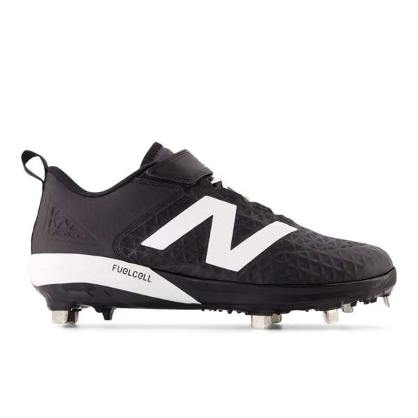 [L4040BK8-D-10.5] Tacos de Béisbol New Balance 4040 Metal v8 (Negro y Blanco, 10.5)