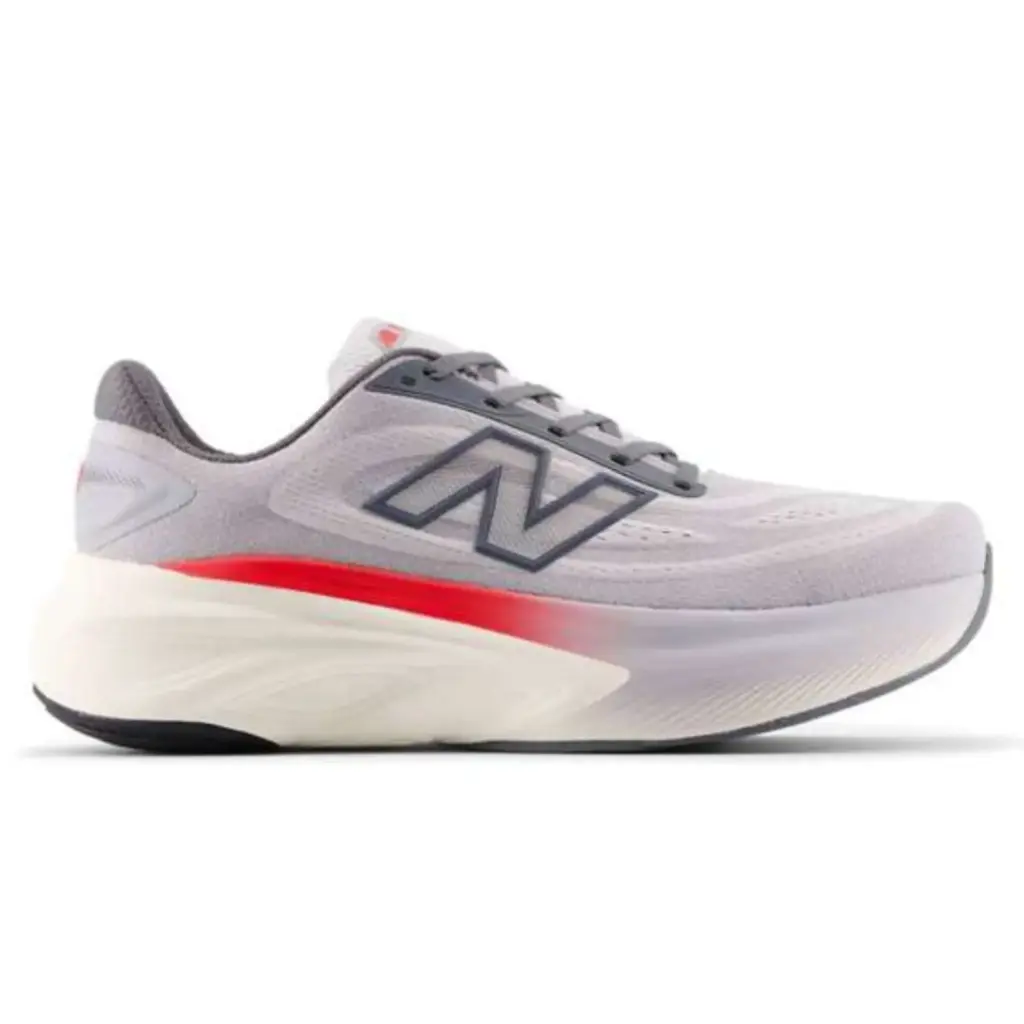 [MMORLC6-D-10.5] Zapato Running New Balance More v6 (Gris y Rojo, 10.5)