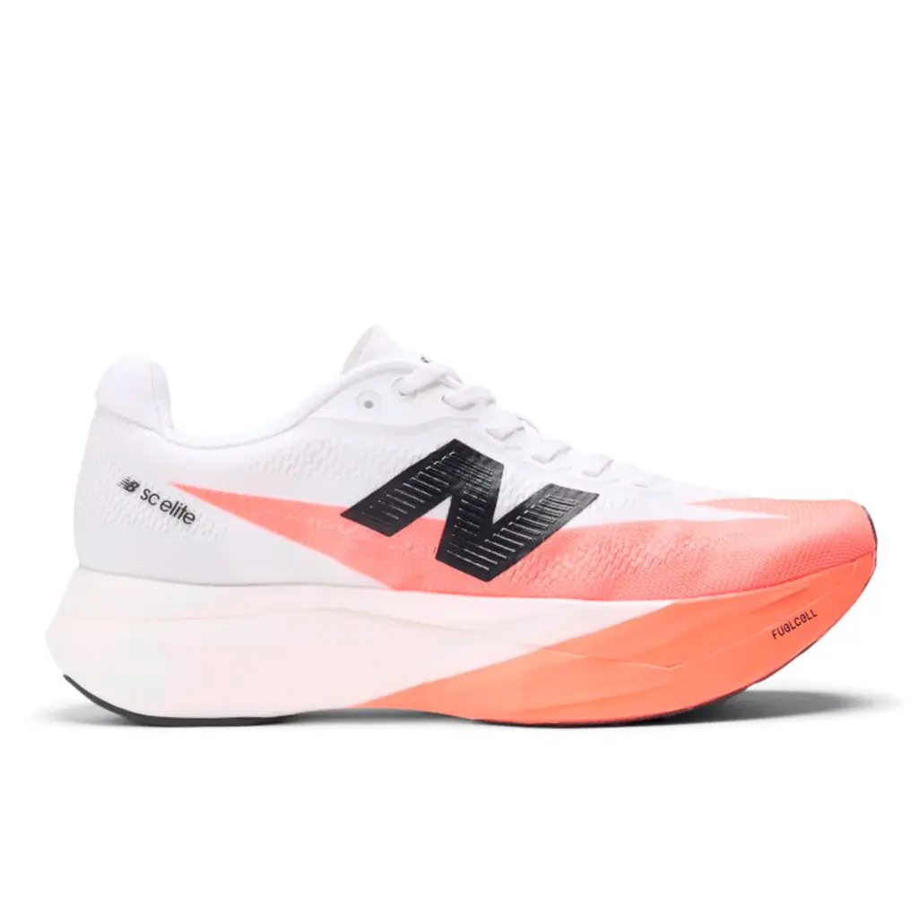 [WRCELLR5-B-10.5] Zapato Running Mujer New Balance Super Comp Elite v5 (Blanco y Rosado, 10.5)