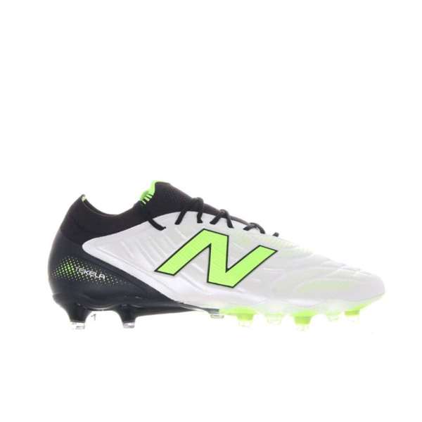 [ST1FLSP5-D-10.5] Tacos de Fútbol New Balance Tekela Elite Low Laced FG v5 (Blanco y Negro, 10.5)