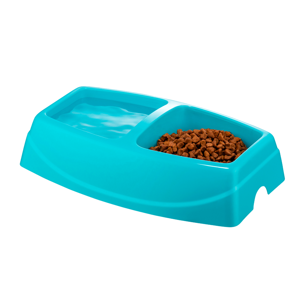 Plato Doble de Comida para Mascotas Brezza Pet Grande