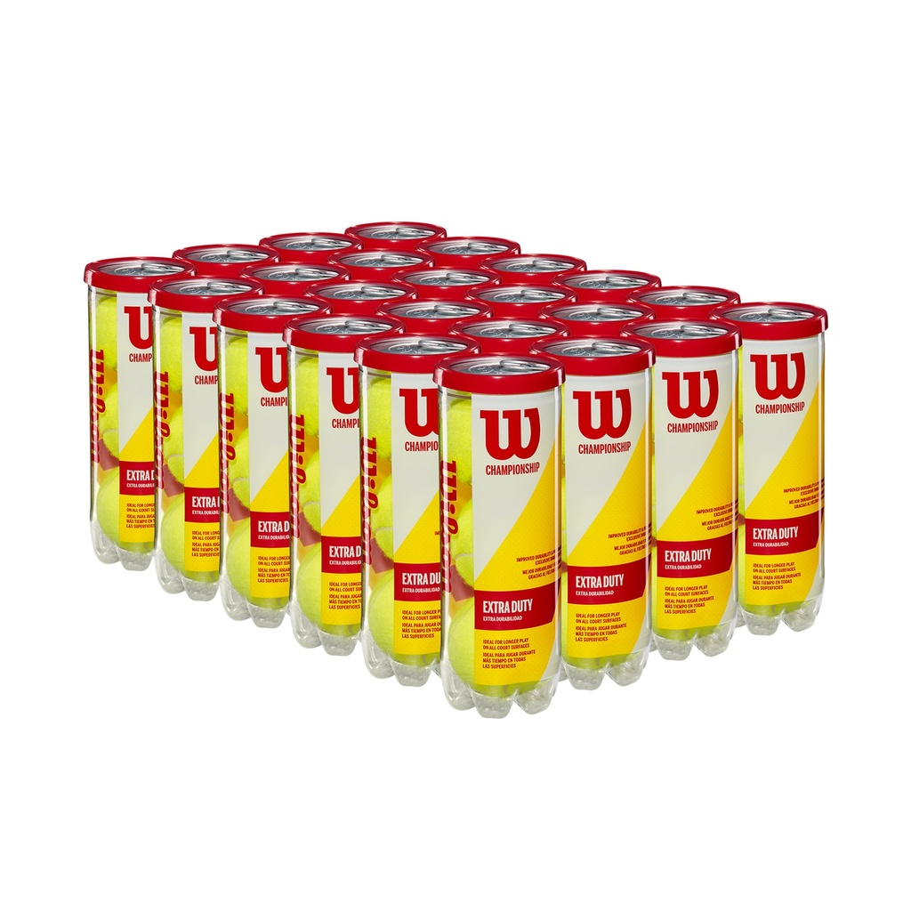 Caja Pelotas de Tenis Wilson Championship Extra Duty 3P X 24T 