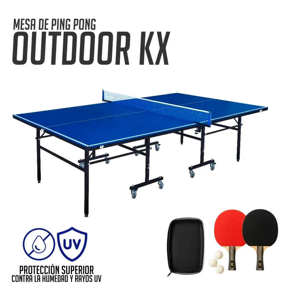 Mesa de Ping Pong Outdoor KX 15mm con Accesorios