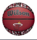 Balón de Basket Wilson NBA  Graffiti Miami Heat NO.7 con Caja Exhibidora
