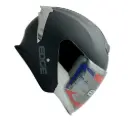 Casco Semi Integral Edge Bonnie Visor Plateado Luz Led 
