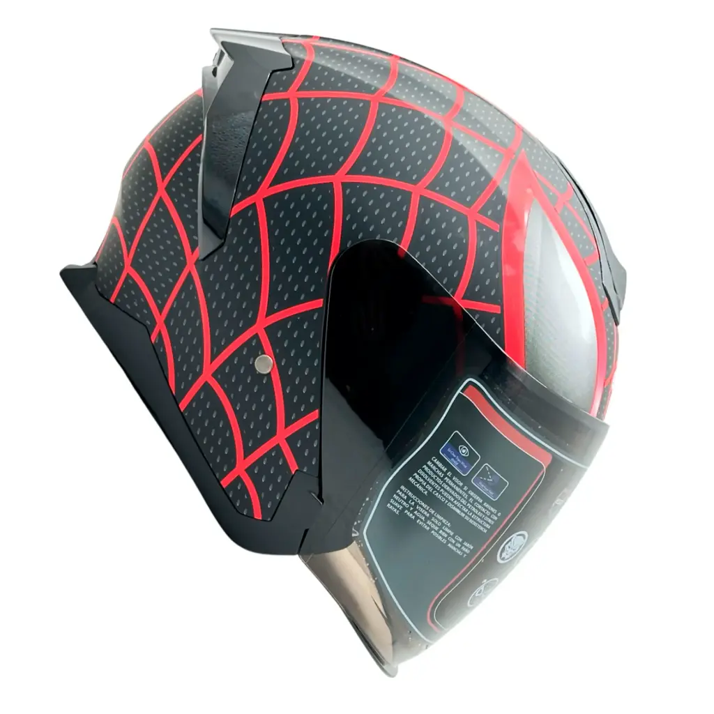 Casco Semi Integral Edge Bonnie Miles Morales Luz Led