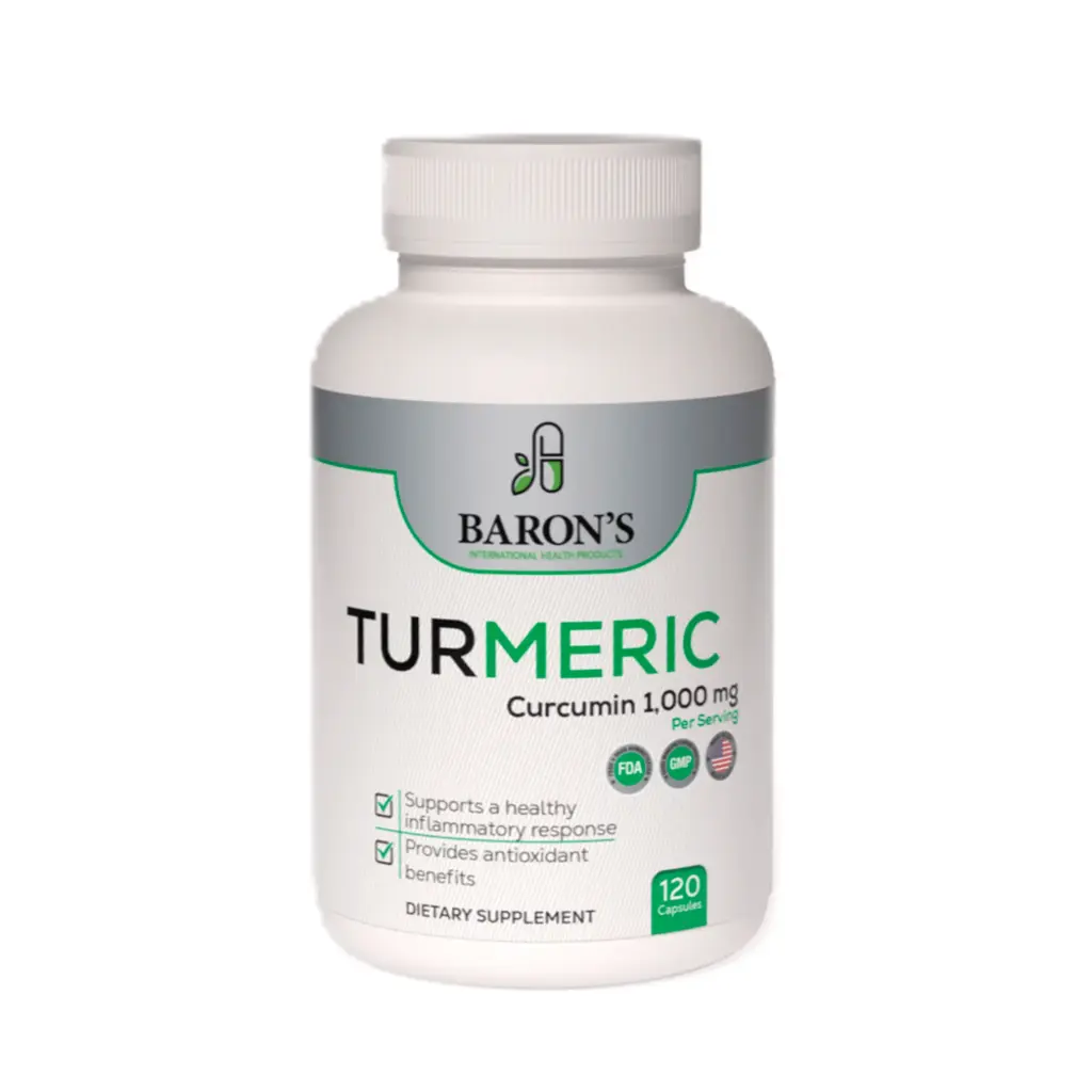 Turmeric Cúrcuma Baron's 1000mg 120 Cápsulas 