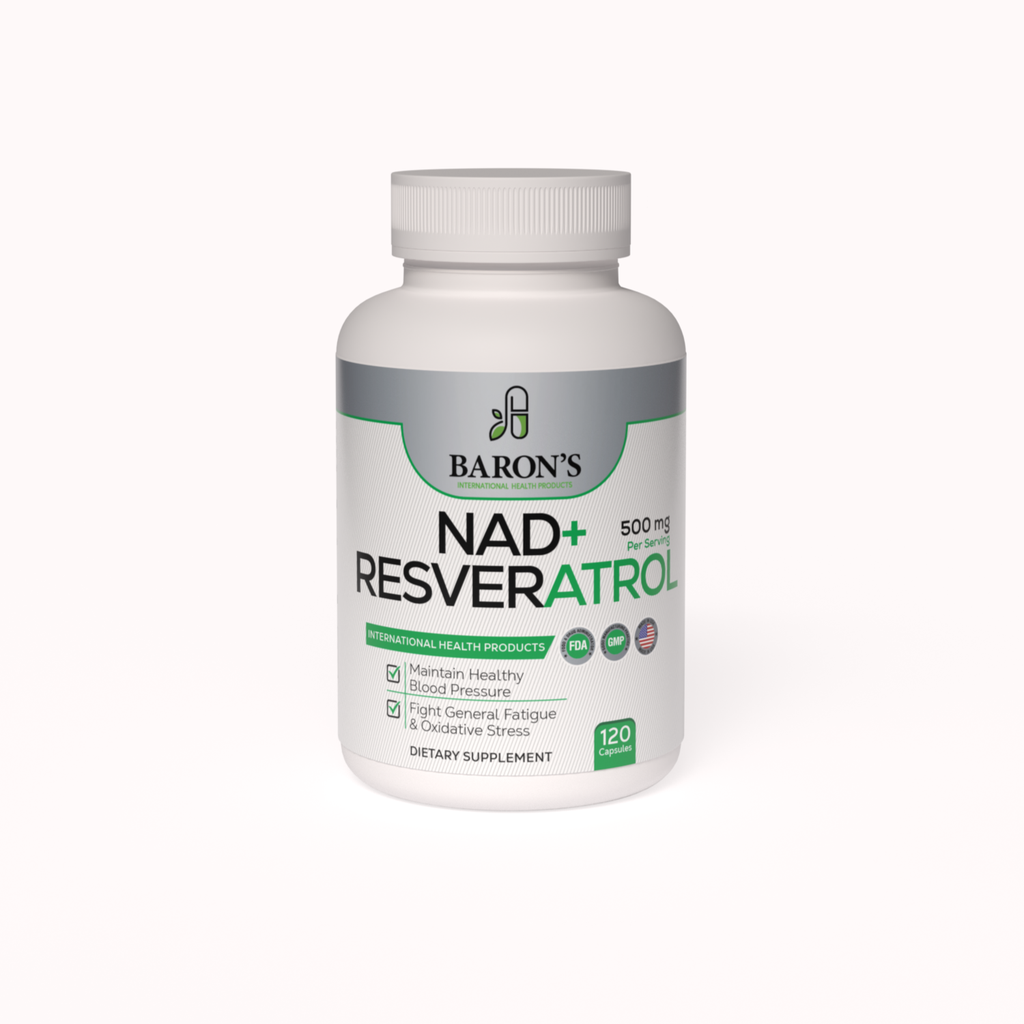 Resveratrol 150mg + Nad 350mg 120 Caps Calidad Usa - Baron's