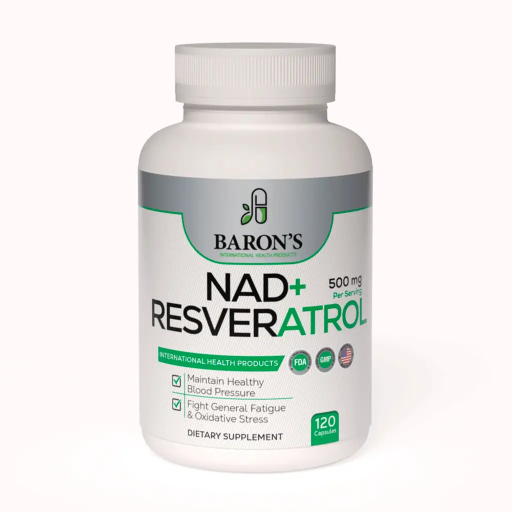 Resveratrol 150mg + Nad 350mg Baron's 120 Cápsulas