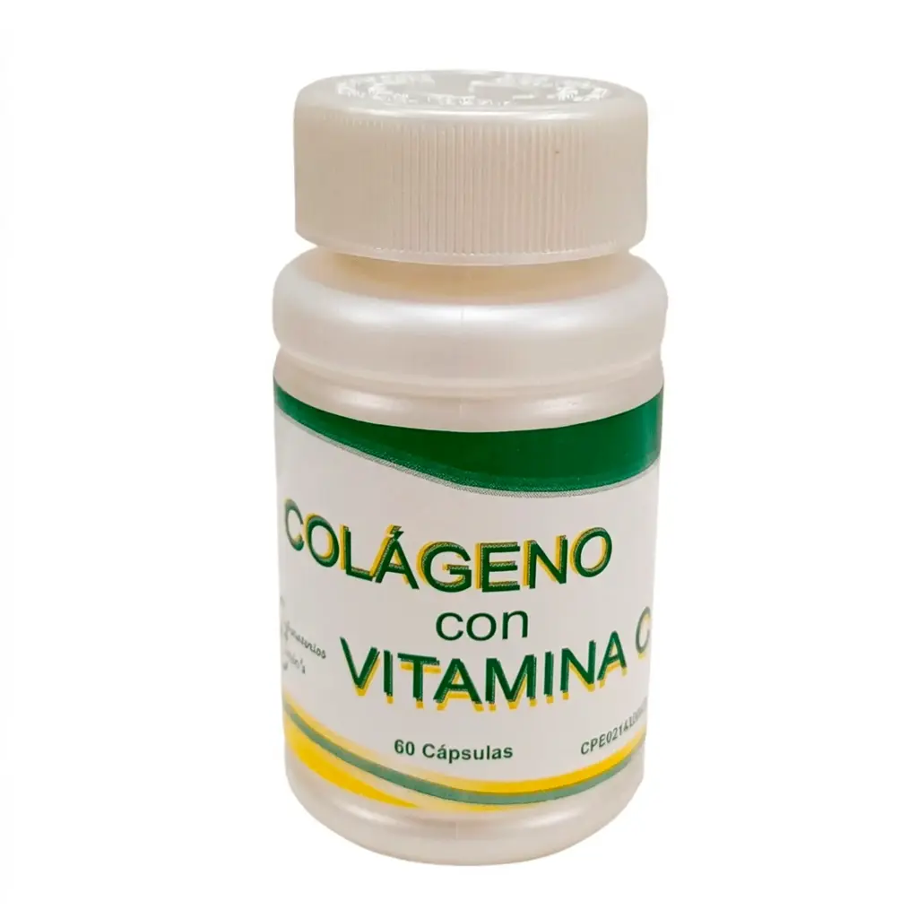 [008-LB] Colágeno Hidrolizado 450mg + Vitamina C Laboratorios Baron's 100% Puro 60 Cápsulas