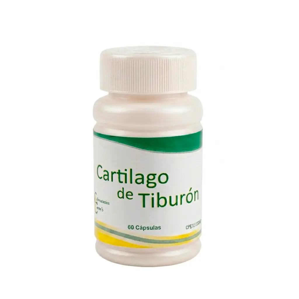 Cartílago de Tiburón Laboratorios Baron's 100% Puro 500mg 60 Cápsulas