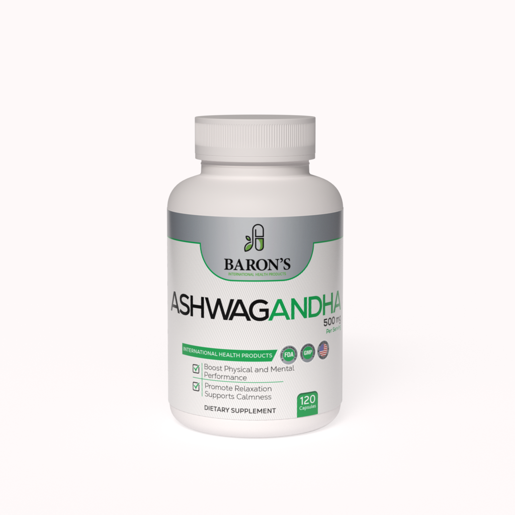Ashwagandha Baron's Reduce la Ansiedad 500mg 120 Cápsulas 