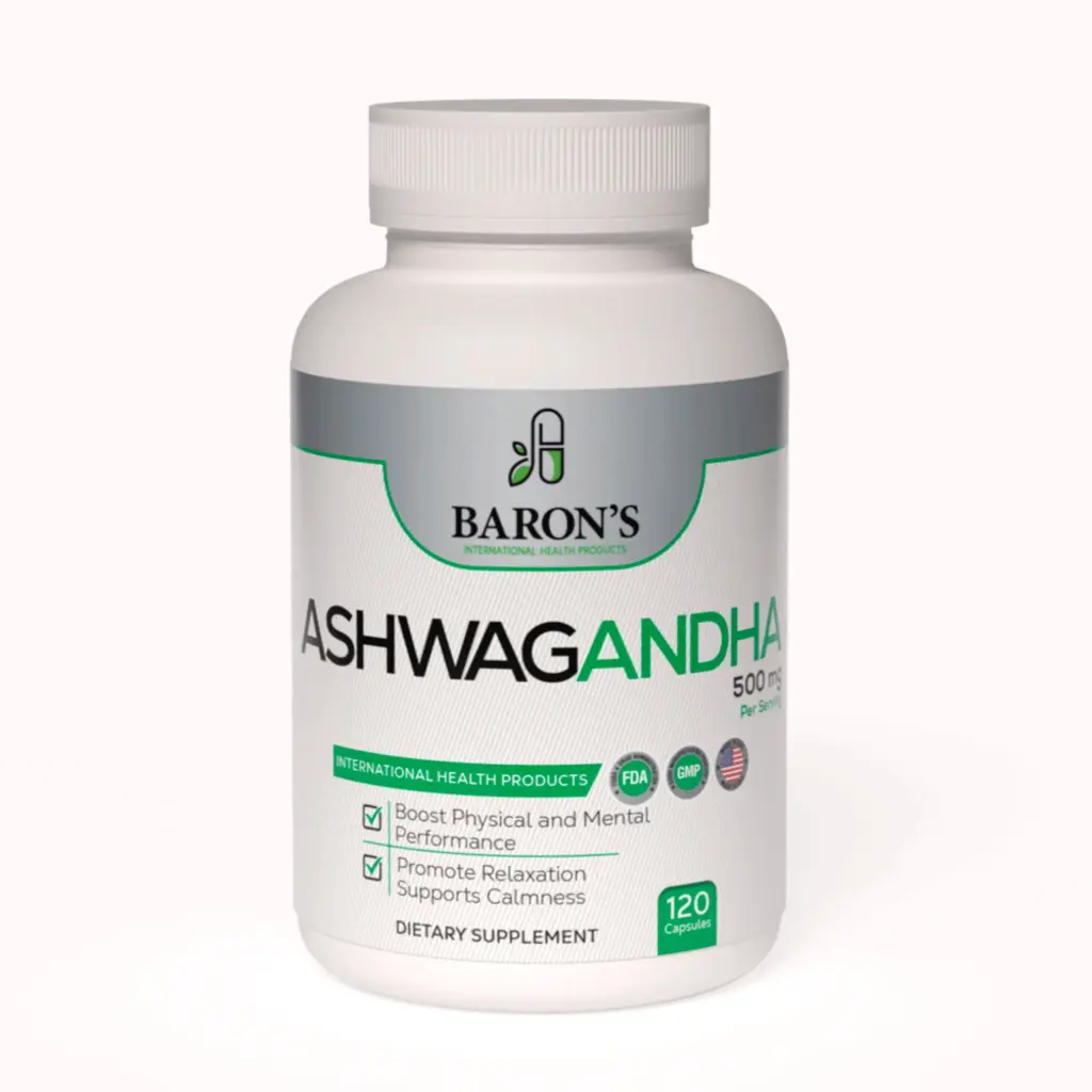 [042-LB-BIHP] Ashwagandha Baron's Reduce la Ansiedad 500mg 120 Cápsulas 