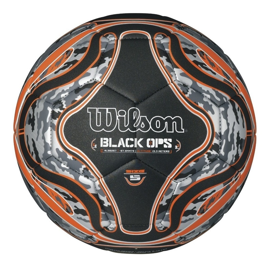 Balón de Fútbol Wilson Black Ops OrNg (NO.5) (E8302)
