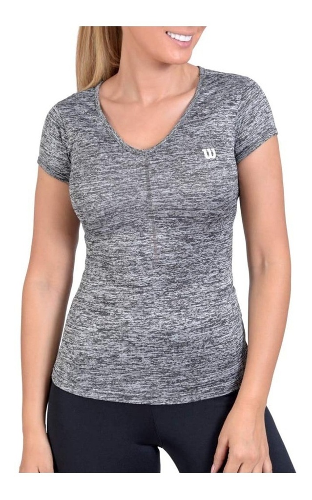 [WT71569] Camiseta Wilson Jaspeada Dama 71566 Gris (L)