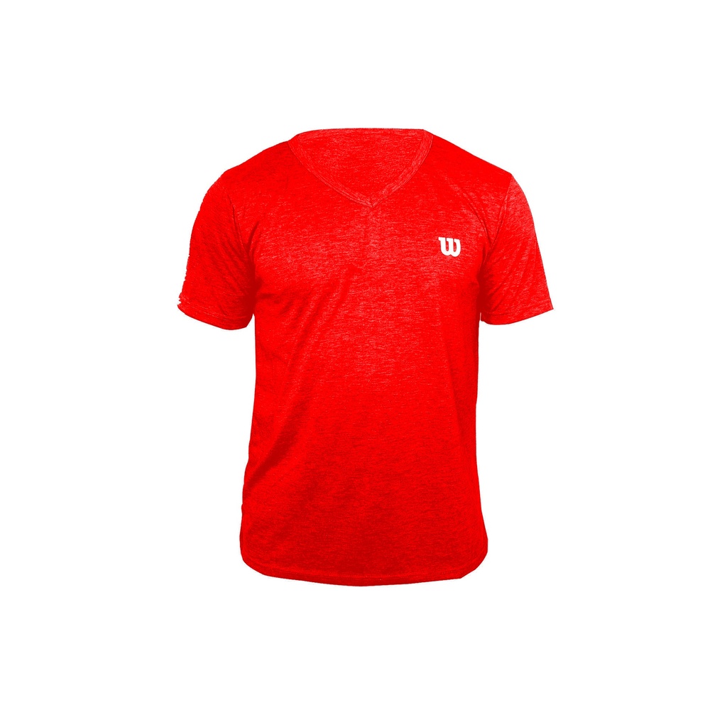 [WT87318] Camiseta Wilson Polyspun Cuello en V Caballero 87315 Rojo (L)
