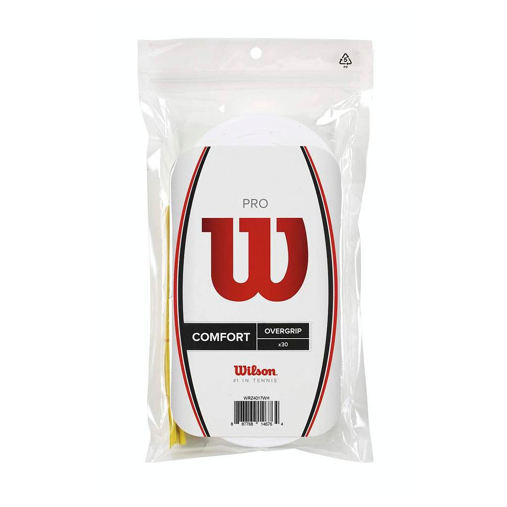Pro Overgrip Wilson p/Raqueta Tenis 30Pk (BLANCO) (Z4017)