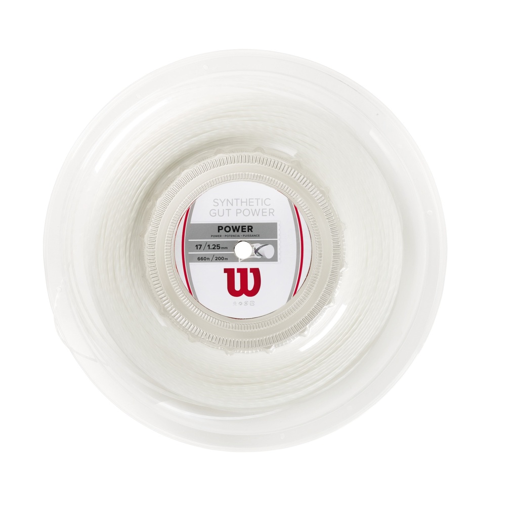 Cuerda p/Raqueta Wilson Synthetic Gut Power 17 Rollo 200m